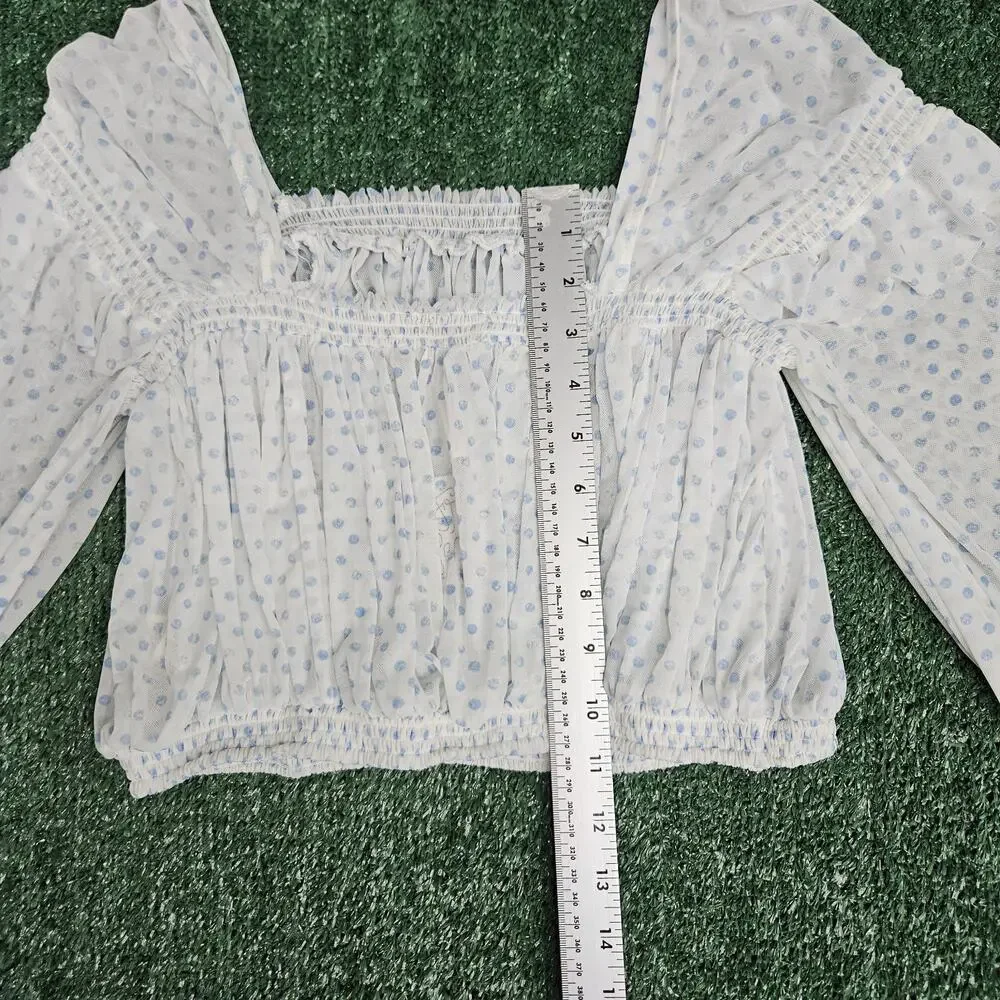 NWT Free people Blue Polka Dot Women's Top size Small